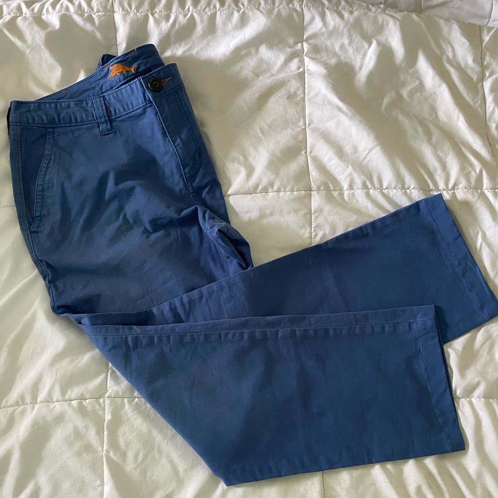 Men’s tommy Bahama dress pants blue khaki chino style pants 30x 32